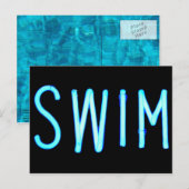 schwimmen postkarte (Vorne/Hinten)
