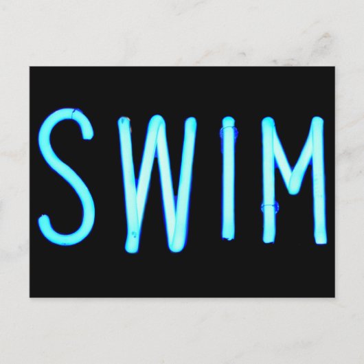 schwimmen postkarte (Vorderseite)