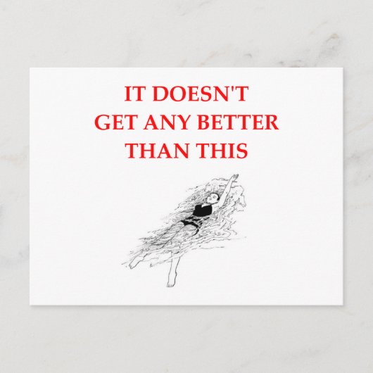 SCHWIMMEN POSTKARTE (Vorderseite)