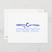 schwimmen postkarte (Vorne/Hinten)