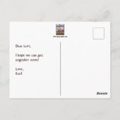 Schwimmen Postkarte (Rückseite)