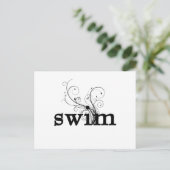 schwimmen postkarte (Stehend Vorderseite)