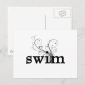 schwimmen postkarte (Vorne/Hinten)