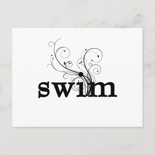 schwimmen postkarte (Vorderseite)