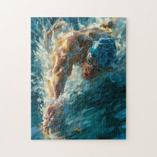 Schwimmen Puzzle – Kraulschwimmer Freistil