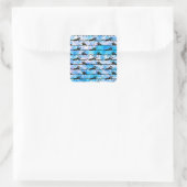 SCHWIMMEN QUADRATISCHER AUFKLEBER (Tasche)