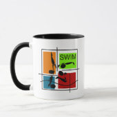 Schwimmen-Quartett Tasse (Links)
