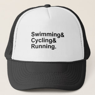 Schwimmen Radfahren Laufen   3 Beine des Triathlon Truckerkappe