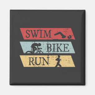 Schwimmen Radfahren Laufen Triathlon Magnet