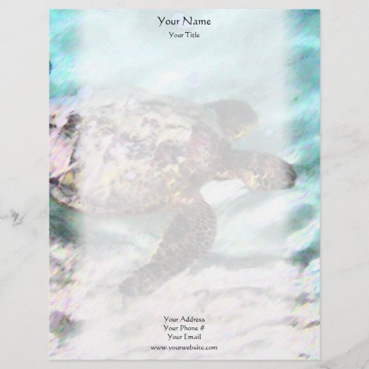 Schwimmen-Schildkröte-Briefkopf Briefkopf (Vorderseite)