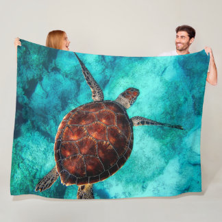 Schwimmen Schildkröte Fleece Blanken