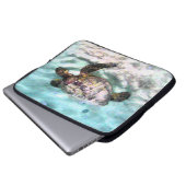 Schwimmen-Schildkröte-Laptop-Hülse Laptopschutzhülle (Vorne Knopf)