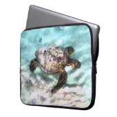 Schwimmen-Schildkröte-Laptop-Hülse Laptopschutzhülle (Vorderseite Links)