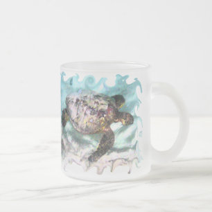 Schwimmen-Schildkröte-Tassen Mattglastasse
