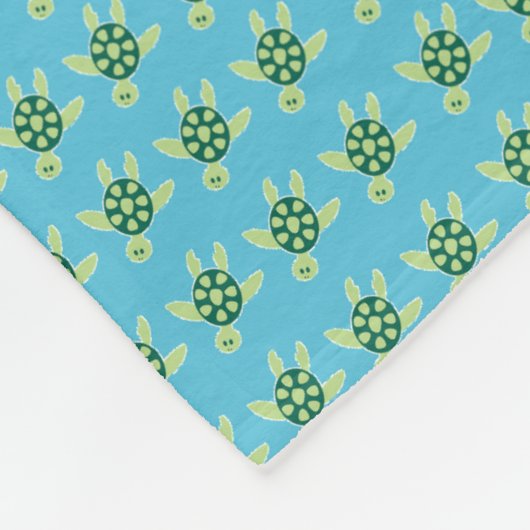 Schwimmen-Schildkröten Fleecedecke (Ecke)