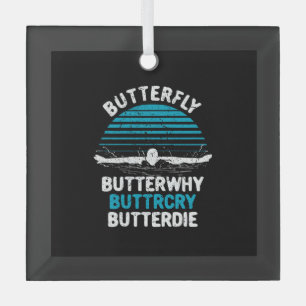 Schwimmen - Schmetterling Schmetterlingswieso Ornament Aus Glas