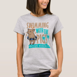 Schwimmen Schweine Bahamas Urlaub Bahamas Kreuzfah T-Shirt