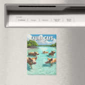 Schwimmen Schweine Exuma Cays Bahamas Reise Magnet (In Situ (Geschirrspüler))