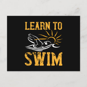 Schwimmen - Schwimmen lernen Postkarte