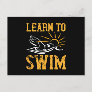 Schwimmen - Schwimmen lernen Postkarte