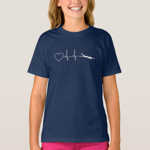 Schwimmen - Schwimmender Herzschlag T-Shirt