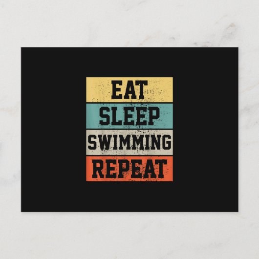 Schwimmen schwimmenGeschenk Ankündigungspostkarte (Vorderseite)