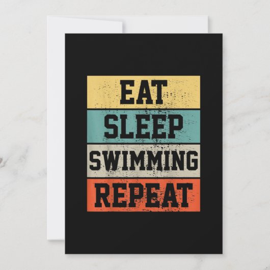 Schwimmen    schwimmenGeschenk Feiertagskarte (Vorderseite)