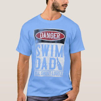 Schwimmen Schwimmer GEFAHR Schwimm Papa vintage re T-Shirt