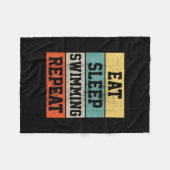 Schwimmen Schwimmer Geschenk Fleecedecke (Vorderseite (Horizontal))