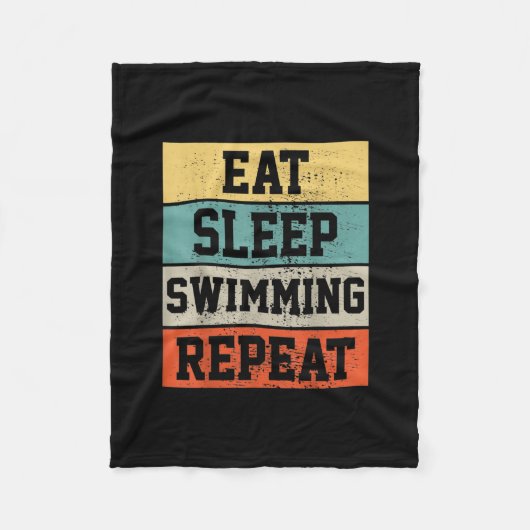 Schwimmen Schwimmer Geschenk Fleecedecke (Vorderseite)