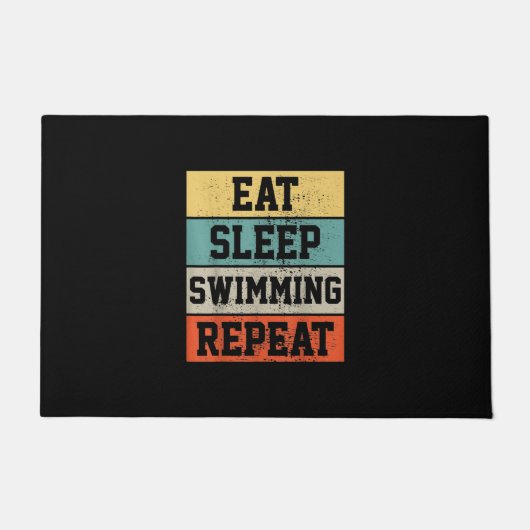 Schwimmen Schwimmer Geschenk Fußmatte (Vorderseite)