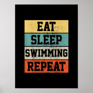 Schwimmen Schwimmer Geschenk Poster