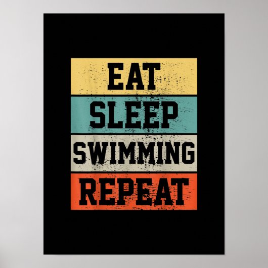 Schwimmen Schwimmer Geschenk Poster (Vorne)