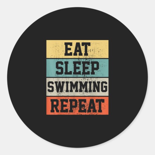 Schwimmen Schwimmer Geschenk Runder Aufkleber (Vorderseite)