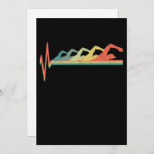 Schwimmen Schwimmer Herzschlag Geschenk Premium Feiertagskarte (Vorne/Hinten)