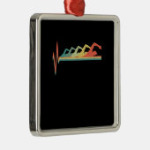 Schwimmen Schwimmer Herzschlag Geschenk Premium Ornament Aus Metall (Rechts)