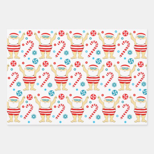 Schwimmen Schwimmer Urlaubsgeschenk Geschenkpapier Set (Vorderseite 3)