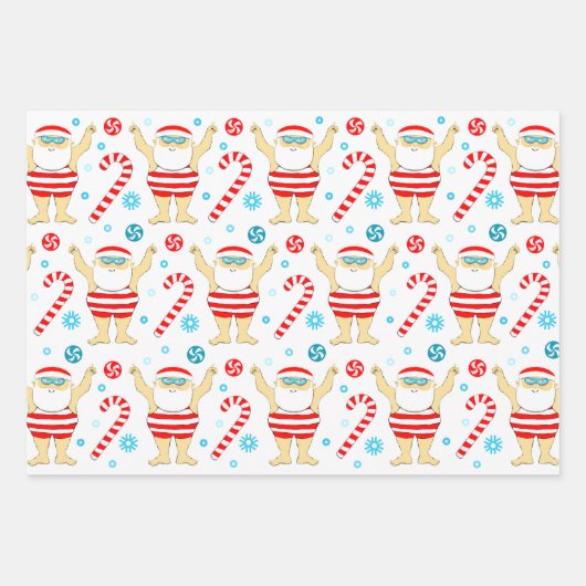 Schwimmen Schwimmer Urlaubsgeschenk Geschenkpapier Set (Vorderseite 3)