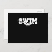 Schwimmen Schwimmer Wettbewerbsfähiges Schwimmen S Ankündigungspostkarte (Vorne/Hinten)