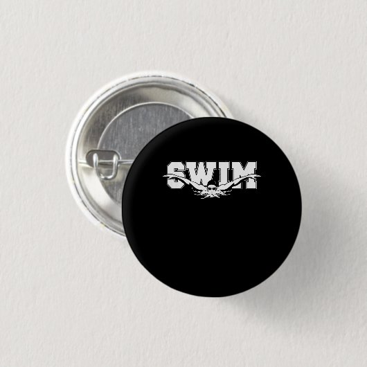 Schwimmen Schwimmer Wettbewerbsfähiges Schwimmen S Button (Vorne & Hinten)