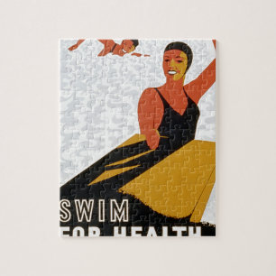 Schwimmen Sie für die Gesundheit in sicheren und s Puzzle