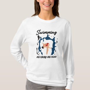 Schwimmen so leicht wie H2O - Lustiges Schwimmdesi T-Shirt