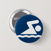 Schwimmen-Symbol-Knopf Button (Vorne & Hinten)