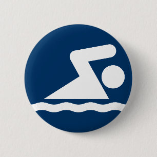 Schwimmen-Symbol-Knopf Button