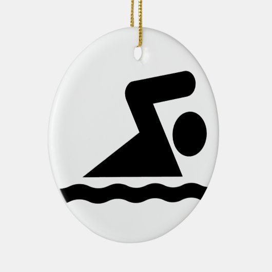Schwimmen-Symbol-Verzierung Keramik Ornament (Rechts)