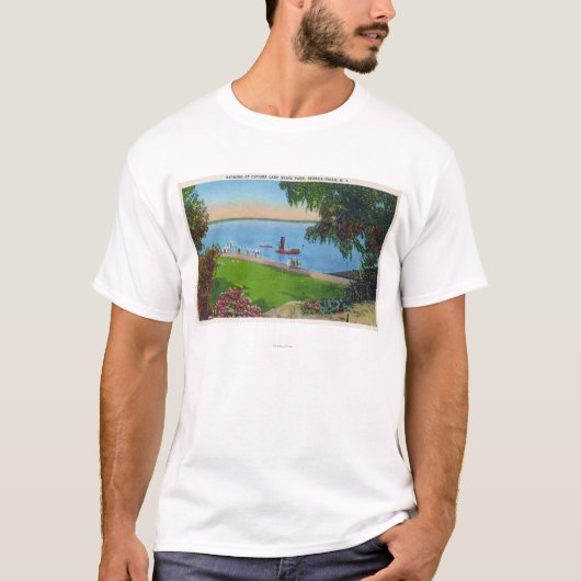 Schwimmen-Szene am Cayuga See-Staats-Park T-Shirt (Vorderseite)