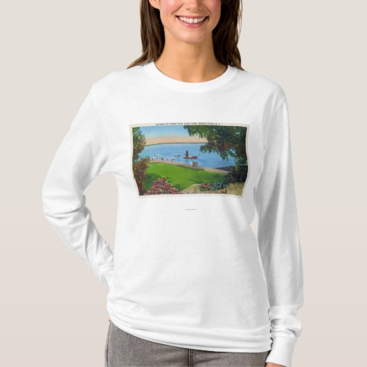 Schwimmen-Szene am Cayuga See-Staats-Park T-Shirt (Vorderseite)