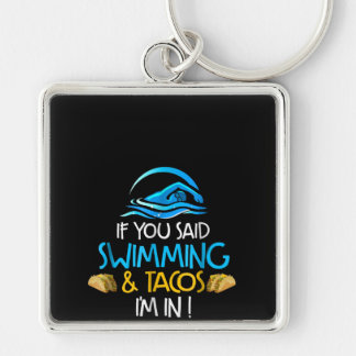 Schwimmen Taco Lover Funny Swim Team Männer Frauen Schlüsselanhänger