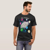 Schwimmen Tardigrade im Raum mit Ballonen T-Shirt (Vorne ganz)