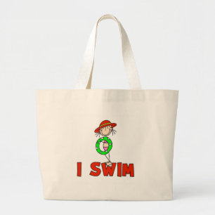 Schwimmen-Tasche des Mädchen-I Jumbo Stoffbeutel